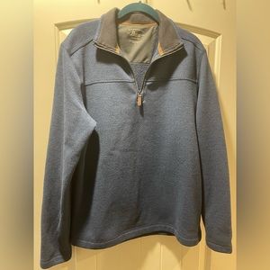 G.H. Bass Pullover Sweater Shirt, Navy Blue Men’s Medium Long Sleeve